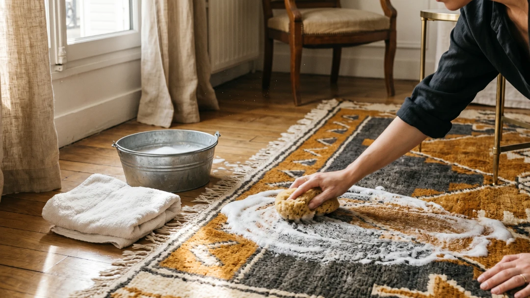 Nettoyer un tapis : diagnostic d'abord, produit ensuite